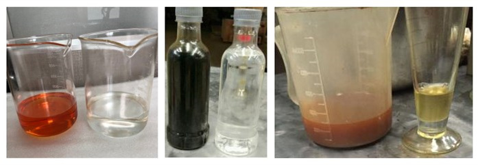 عينة الزيت المعالجة بواسطة TYR